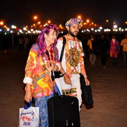 Guests enjoying their stay at the best accommodation in Nashik - Kumbh Yatra Camp