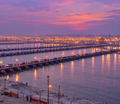 Kumbh Yatra Camp Gallery - Holy River Sunset