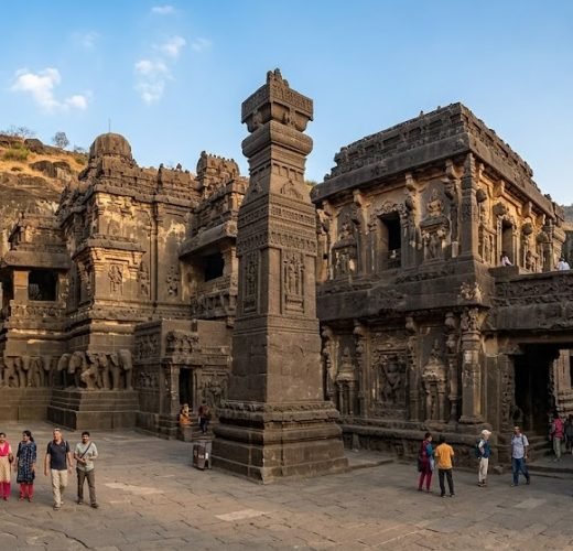 Ellora Caves - Kailasa Temple rock-cut architecture